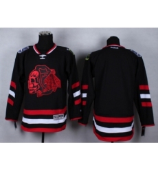 NHL chicago blackhawks blank Stitched black jersey[2014 new]
