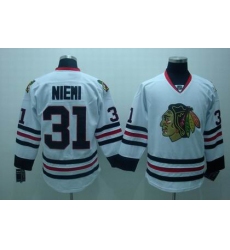 chicago blackhawks #31 antti niemi white jersey