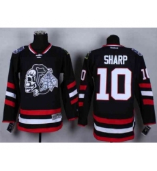 nhl jerseys chicago blackhawks #10 sharp black-1[2014 new stadium][the skeleton head]