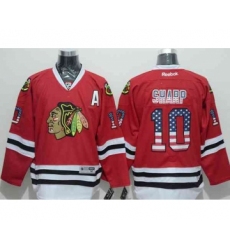 nhl jerseys chicago blackhawks #10 sharp red[national flag version][patch A]