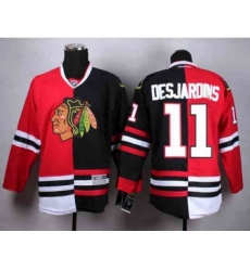 nhl jerseys chicago blackhawks #11 desjardins black-red[split][desjardins]
