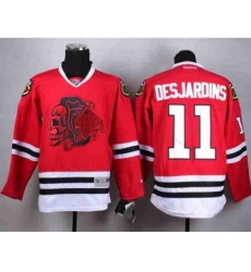 nhl jerseys chicago blackhawks #11 desjardins red[desjardins][the skeleton head]