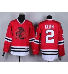 nhl jerseys chicago blackhawks #2 keith red[the skeleton head]
