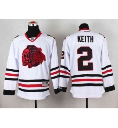 nhl jerseys chicago blackhawks #2 keith white[the skeleton head]