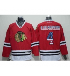 nhl jerseys chicago blackhawks #4 hjalmarsson red[national flag version]