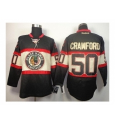 nhl jerseys chicago blackhawks #50 crawford black third edition