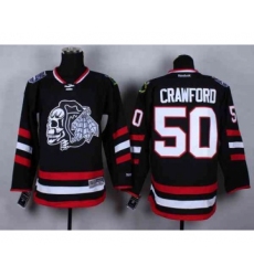 nhl jerseys chicago blackhawks #50 crawford black[2014 Stadium Series][the skeleton head]