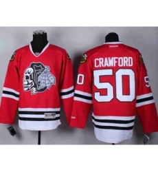 nhl jerseys chicago blackhawks #50 crawford red-1[the skeleton head]