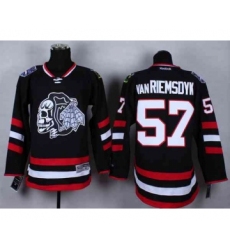 nhl jerseys chicago blackhawks #57 van riemsdyk black[2014 Stadium Series][the skeleton head]