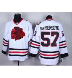 nhl jerseys chicago blackhawks #57 van riemsdyk white[the skeleton head]