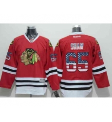 nhl jerseys chicago blackhawks #65 shaw red[national flag version]