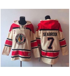 nhl jerseys chicago blackhawks #7 seabrook red-cream[pullover hooded sweatshirt]
