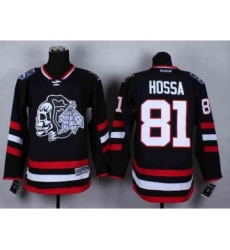 nhl jerseys chicago blackhawks #81 hossa black-1[2014 Stadium Series][the skeleton head]