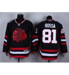 nhl jerseys chicago blackhawks #81 hossa black[2014 Stadium Series][the skeleton head]