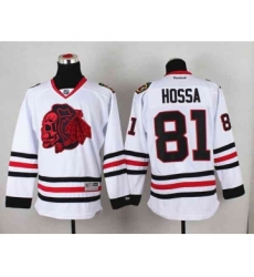 nhl jerseys chicago blackhawks #81 hossa white[the skeleton head]