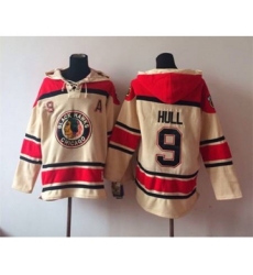 nhl jerseys chicago blackhawks #9 hull red-cream[pullover hooded sweatshirt][patch A]