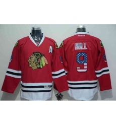 nhl jerseys chicago blackhawks #9 hull red[national flag version][patch A]