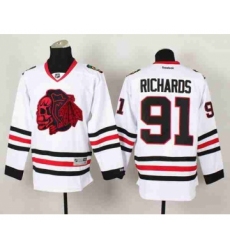 nhl jerseys chicago blackhawks #91 richards white[the skeleton head]