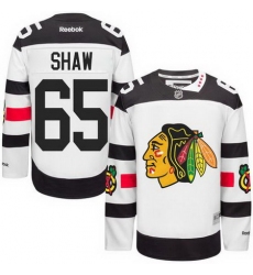 Blackhawks #65 Andrew Shaw White 2016 Stadium Series Stitched Youth NHL Jersey