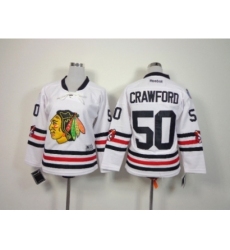 NHL Youth chicago blackhawks #50 Corey Crawford white jerseys(2015 new classic)