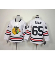 NHL Youth chicago blackhawks #65 Andrew Shaw white jerseys(2015 new classic)