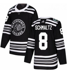Youth Adidas Chicago Blackhawks 8 Nick Schmaltz Authentic Black 2019 Winter Classic NHL Jersey 