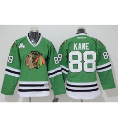 Youth Chicago Blackhawks #88 Patrick Kane Stitched Green NHL Jersey