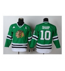 Youth nhl jerseys chicago blackhawks #10 patrick sharp green[patch A]