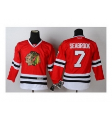 Youth nhl jerseys chicago blackhawks #7 seabrook red