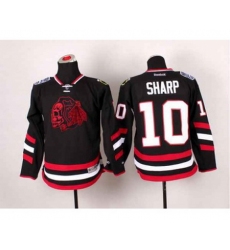 youth nhl jerseys chicago blackhawks #10 sharp black[2014 new stadium][the skeleton head]