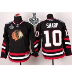 youth nhl jerseys chicago blackhawks #10 sharp black[2015 stanley cup]
