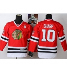 youth nhl jerseys chicago blackhawks #10 sharp red[2015 Stanley cup champions][patch A]