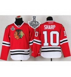 youth nhl jerseys chicago blackhawks #10 sharp red[2015 stanley cup]