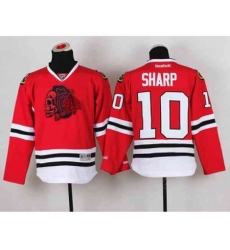 youth nhl jerseys chicago blackhawks #10 sharp red[the skeleton head]