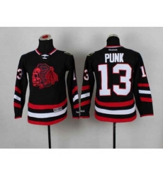youth nhl jerseys chicago blackhawks #13 punk black[2014 Stadium Series][the skeleton head][punk]