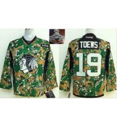 youth nhl jerseys chicago blackhawks #19 toews camo[2015 Stanley cup champions]