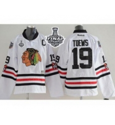 youth nhl jerseys chicago blackhawks #19 toews white[2015 winter classic][2015 stanley cup]