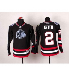 youth nhl jerseys chicago blackhawks #2 keith black-1[2014 new stadium][the skeleton head]