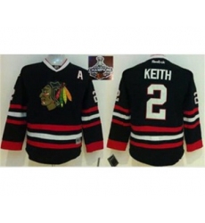 youth nhl jerseys chicago blackhawks #2 keith black[2015 Stanley cup champions][patch A]