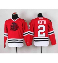 youth nhl jerseys chicago blackhawks #2 keith red[the skeleton head]