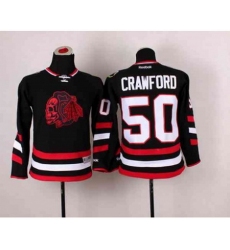 youth nhl jerseys chicago blackhawks #50 crawford black[2014 new stadium][the skeleton head]