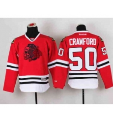 youth nhl jerseys chicago blackhawks #50 crawford red[the skeleton head]