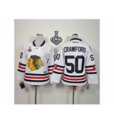 youth nhl jerseys chicago blackhawks #50 crawford white[2015 winter classic][2015 stanley cup]