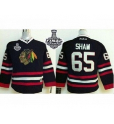 youth nhl jerseys chicago blackhawks #65 shaw black[2015 stanley cup]