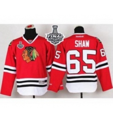 youth nhl jerseys chicago blackhawks #65 shaw red[2015 stanley cup]