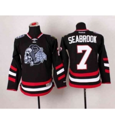youth nhl jerseys chicago blackhawks #7 seabrook black[2014 new stadium]