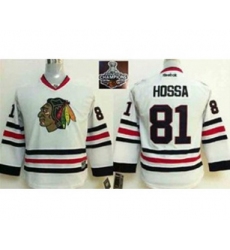 youth nhl jerseys chicago blackhawks #81 hossa white[2015 Stanley cup champions]
