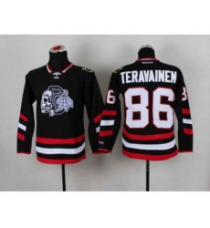 youth nhl jerseys chicago blackhawks #86 teravainen black-1[2014 Stadium Series][the skeleton head]