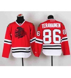 youth nhl jerseys chicago blackhawks #86 teravainen red[the skeleton head]