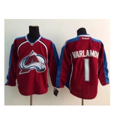 Colorado Avalanche #1 Semyon Varlamov Red Stitched NHL Jersey